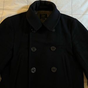 J. Crew Dock Peacoat in dark blue